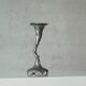 Art Nouveau chandelier sculptural in tin around 1900