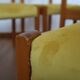 6 chaises velours jaune