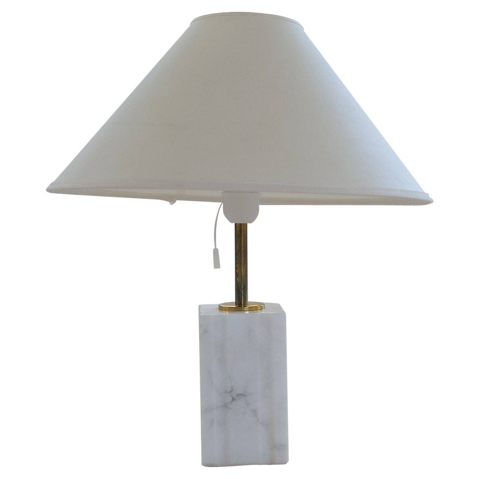 Mid-century solid marble table lamp Bergbom Sweden 1960s