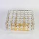 large flush-mounted chandelier in faceted crystal by Kinkeldey, Germany
