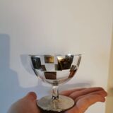 Art Deco Silver Checkerboard Glasses