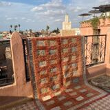 Berber beni ouarain ocher carpet