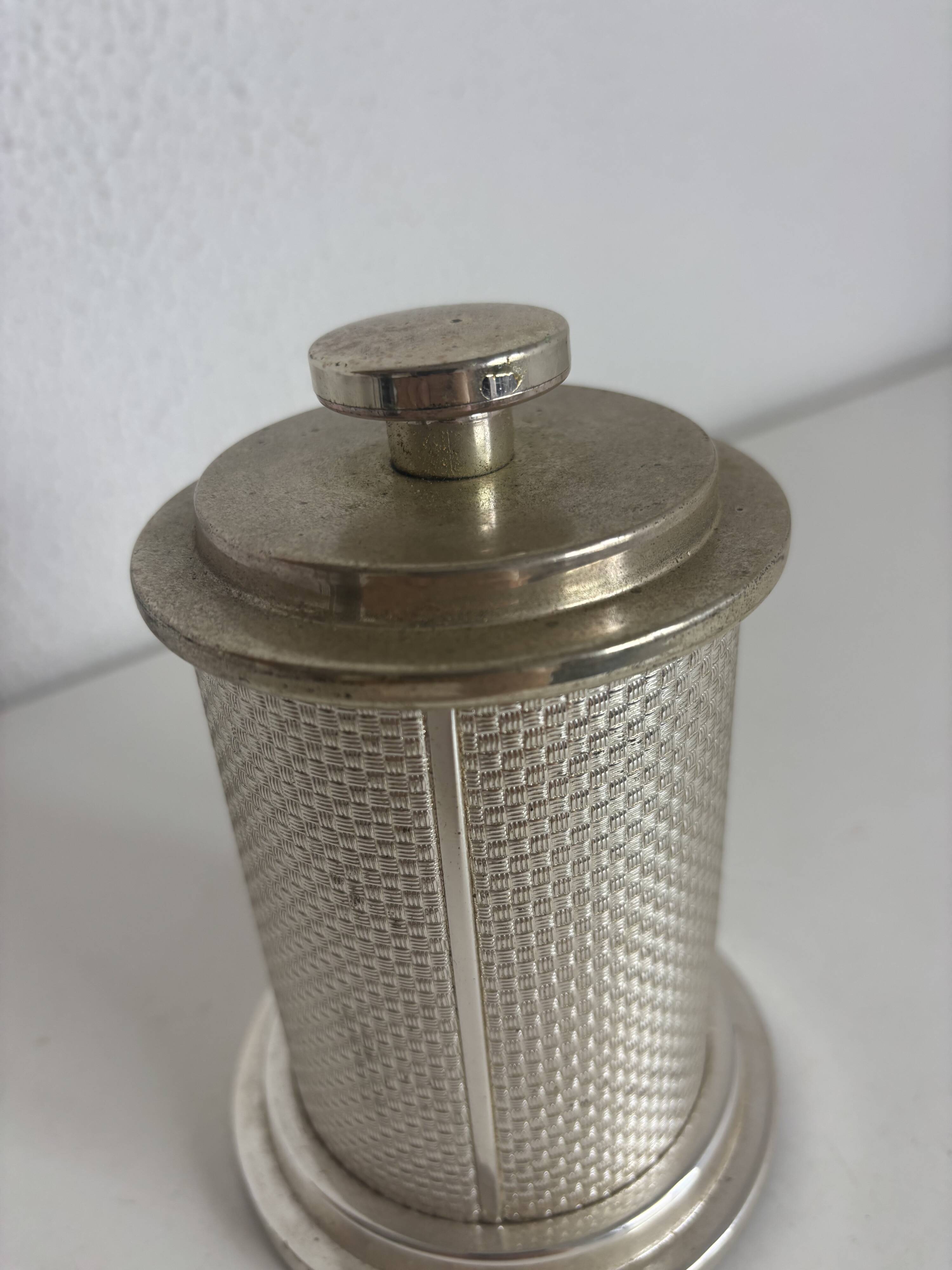 Vintage 1960 cigarette case silver and gold dispenser box - 15 x 10