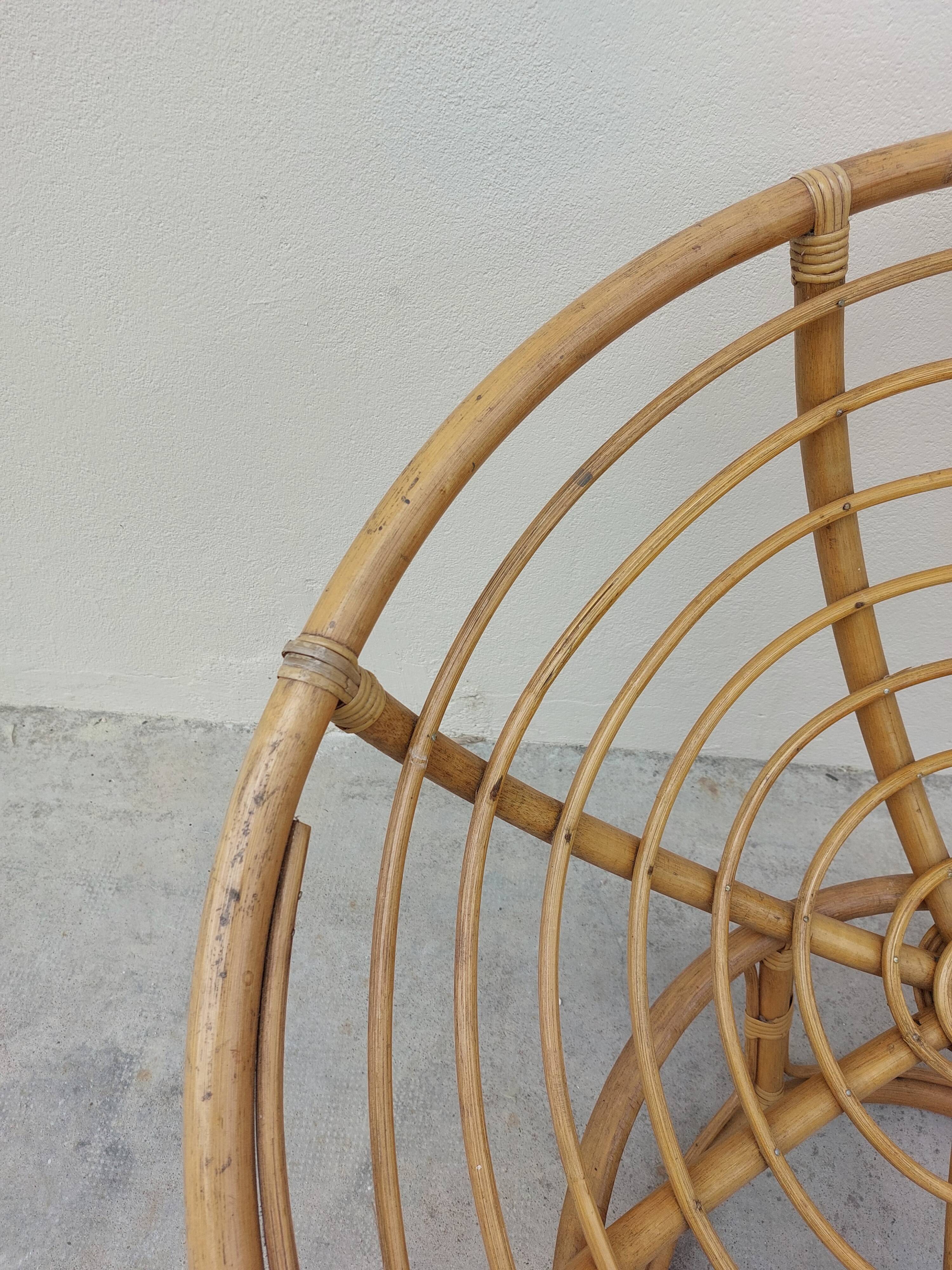 Loveuse vintage rattan armchair 1950