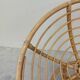 Loveuse fauteuil en rotin vintage 1950