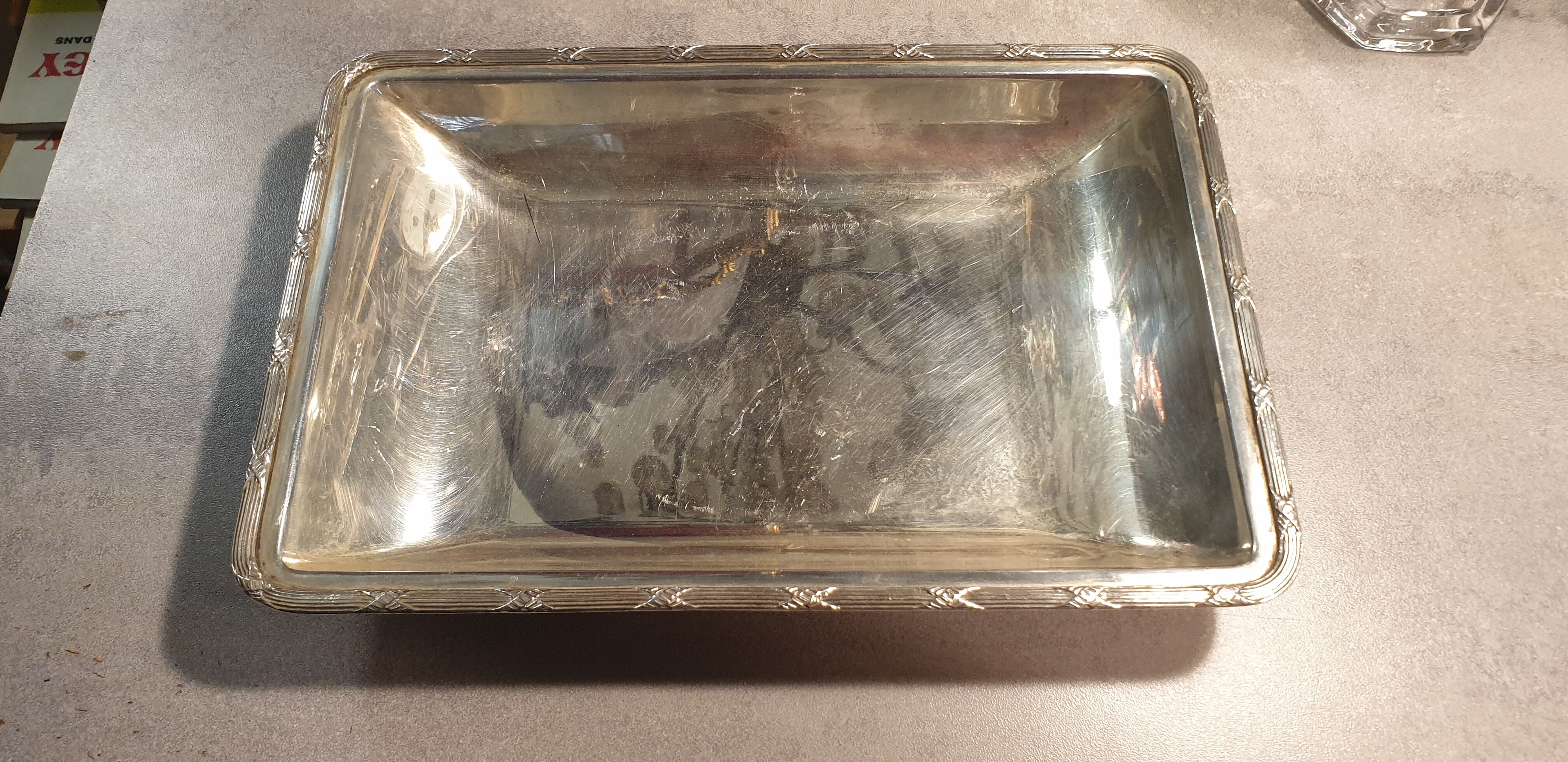 Silver metal dish hallmark and gramage late nineteenth century
