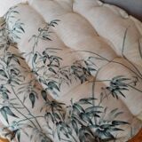 2 poufs en rotin vintage des années 70-80