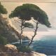 Oil on canvas raymond normand landscape "côte d'azur" 39x34 cm