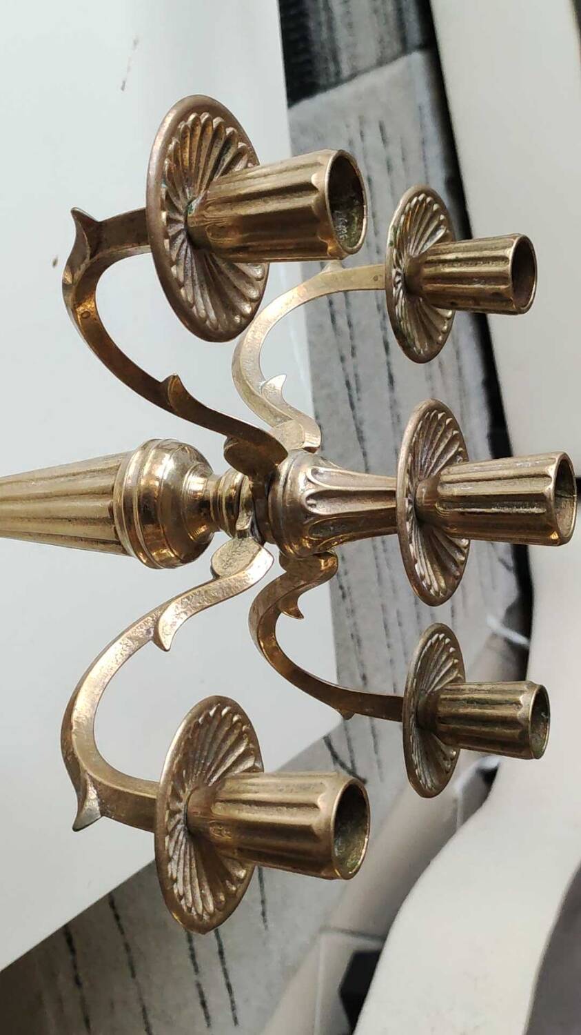 Large Baroque/Rocaille style candlestick/candelabra 5 lights. Mid 20th century