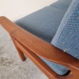 3-seater teak Scandinavian sofa by Juul Kristensen, Denmark 1970s
