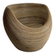 Pencil reed rattan bamboo egg pod chair