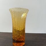 Orange bubble glass vase from the 60s
