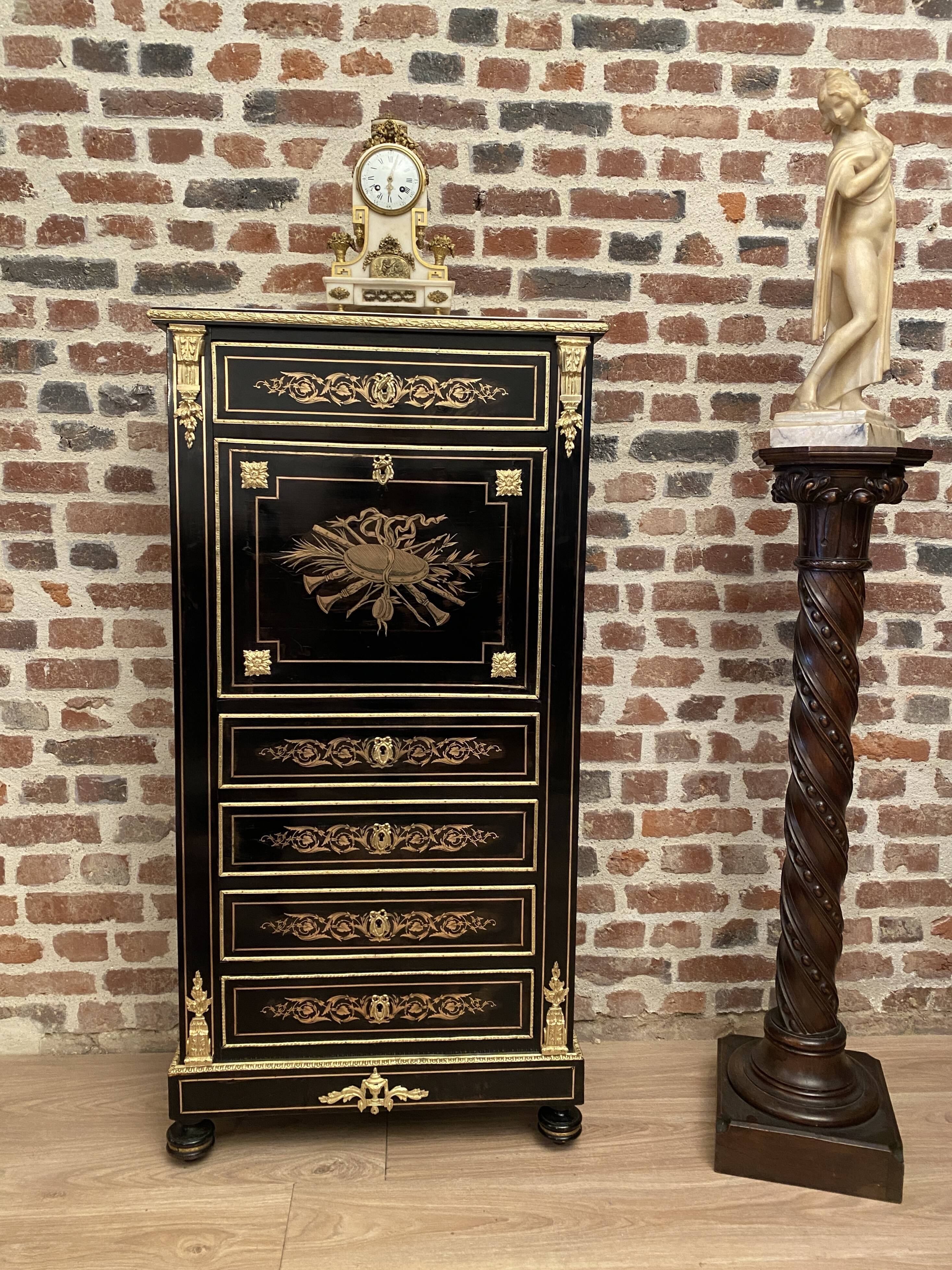 Secretaire de dame en marqueterie epoque Napoleon III