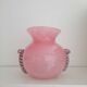 Vase en verre soufflé rose pastel 1980s
