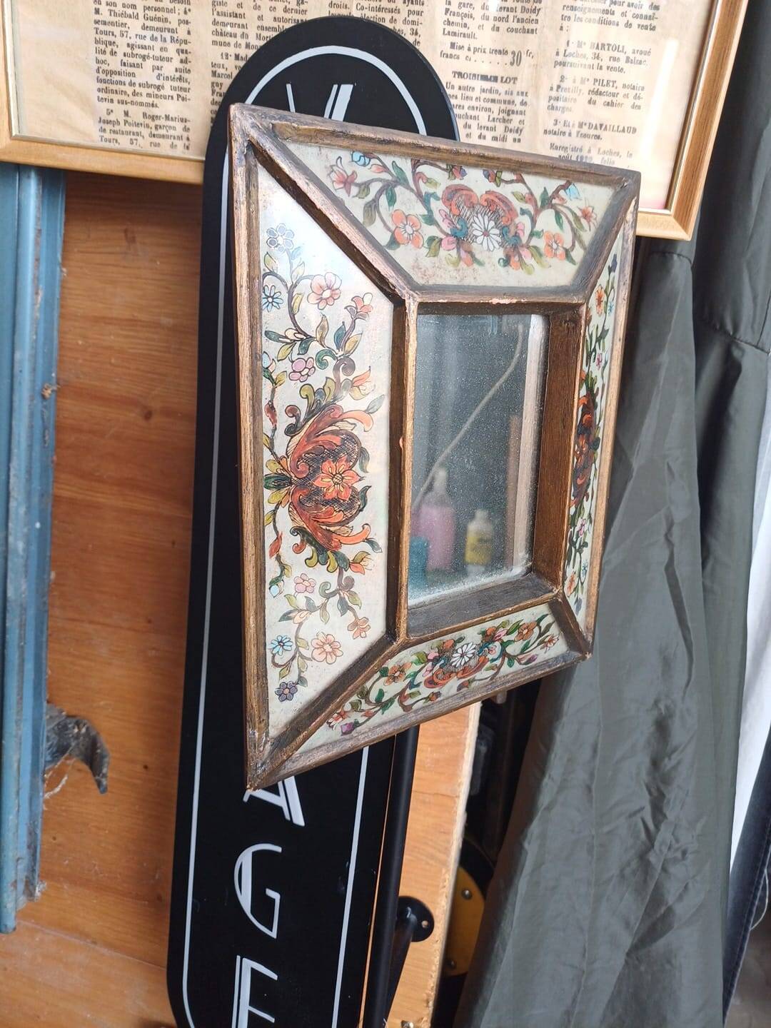 mirror frame and glass painting