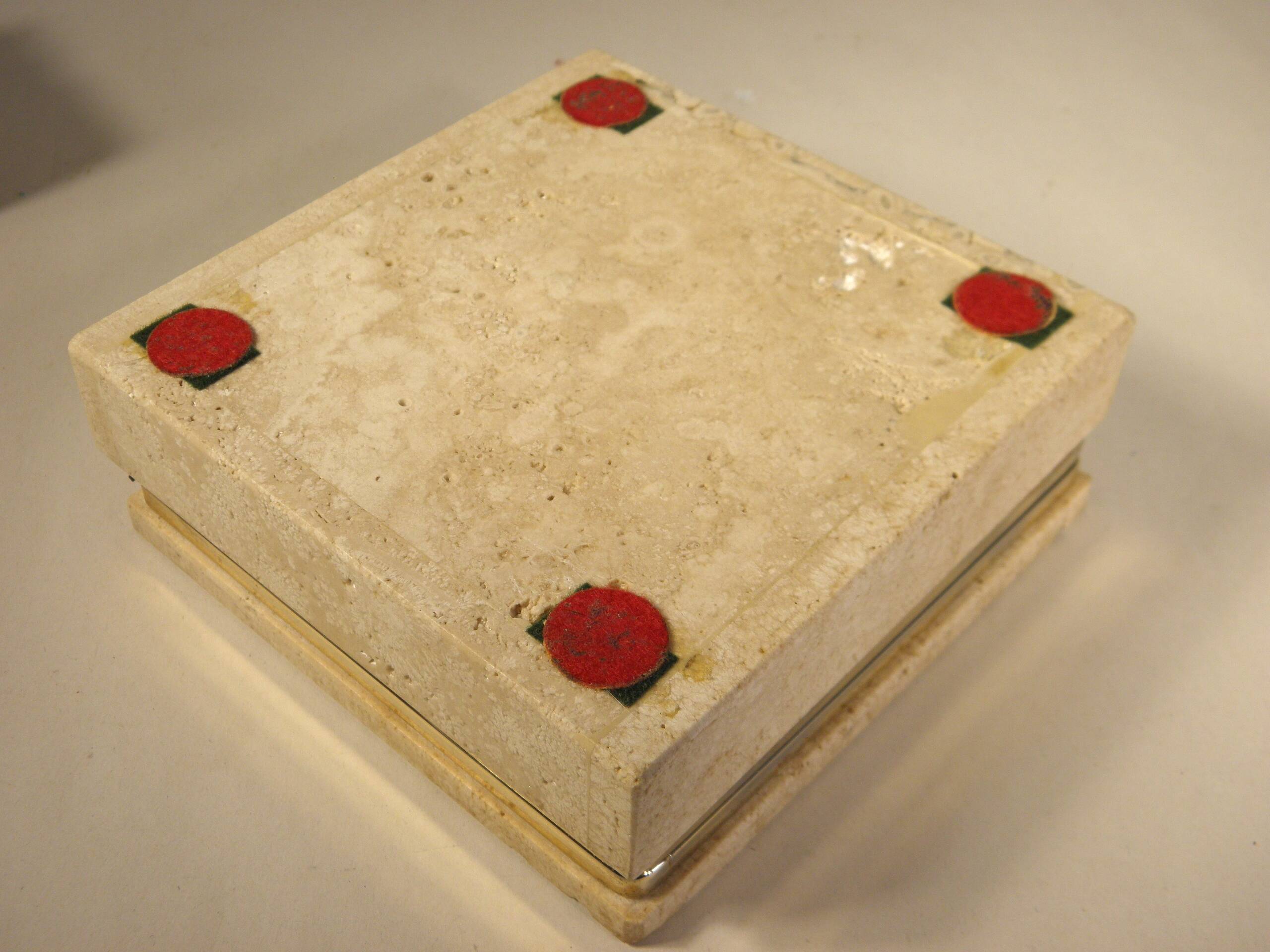 Mannelli travertine smoking set