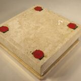 Mannelli travertine smoking set