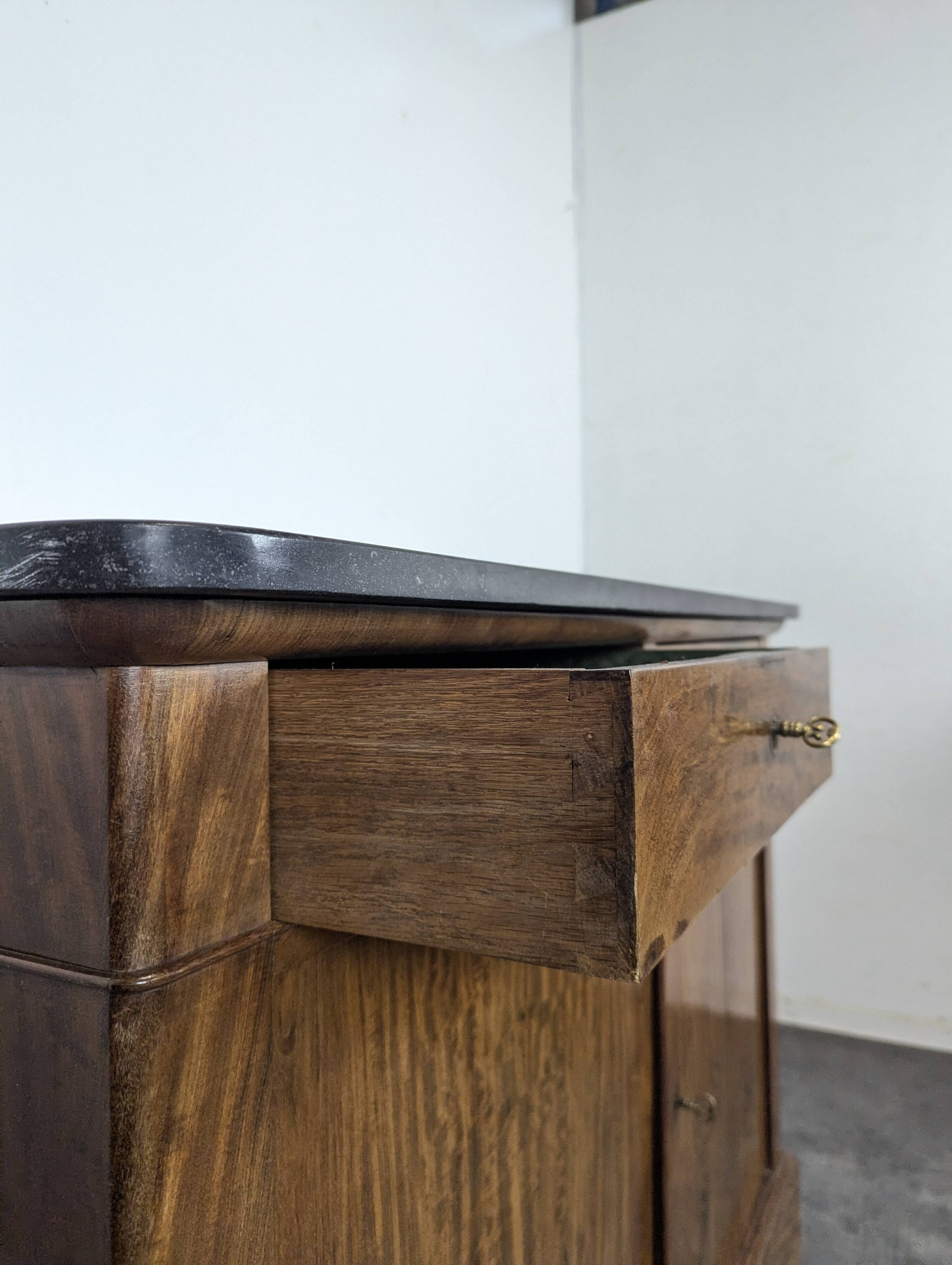 Louis Philippe two-door buffet in flame mahogany.
