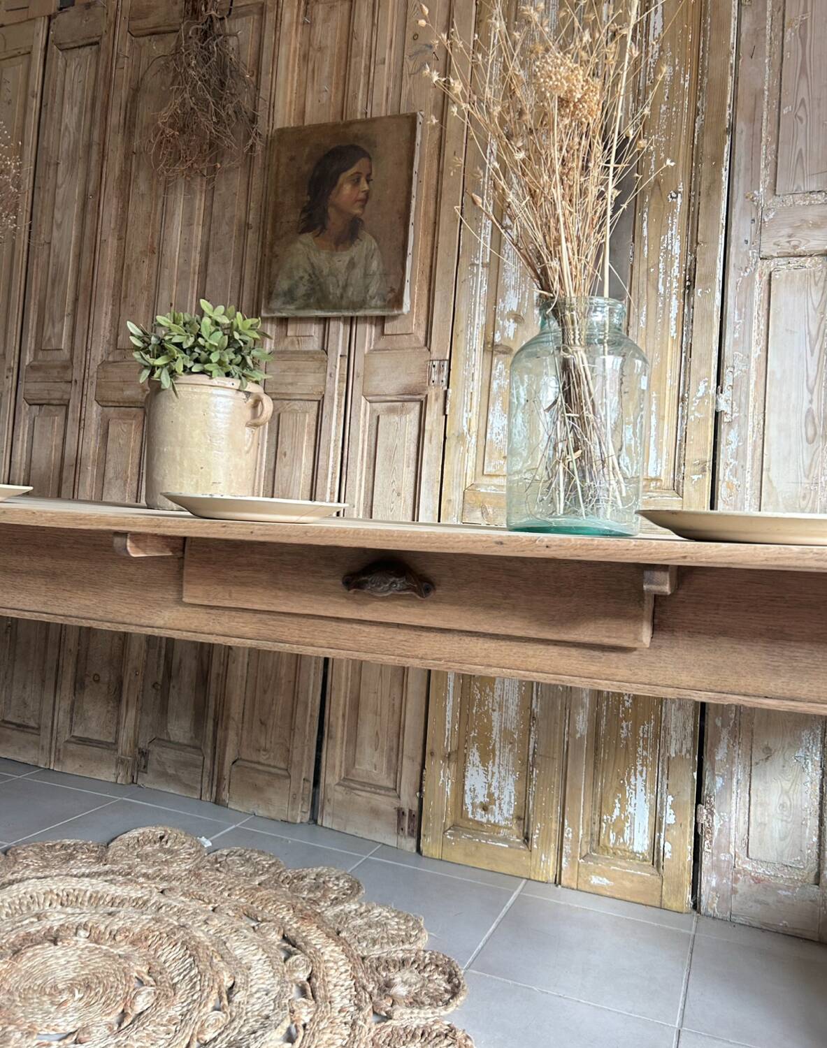 Very Large Antique Farmhouse Table – 3 Meters – Solid Oak