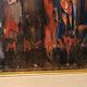 Peinture à l'huile sur toile "marché aux poissons" années 70 toile 70x50 cm signée