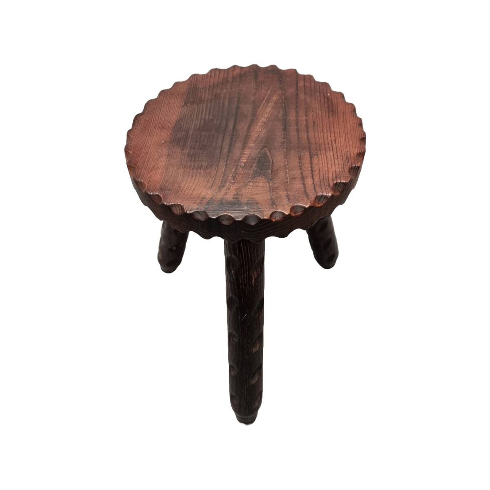 Vintage French Tripod Stool, 1970s
