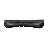 Black snakeskin modular sofa by Don Chadwick for Herman Miller 1970s