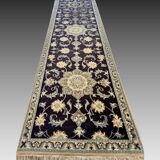 Tapis d'Orient Iran Naïn Laine Et Soie : 0.77 X 2.94 Mètres