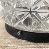 Vintage round molded glass ceiling light