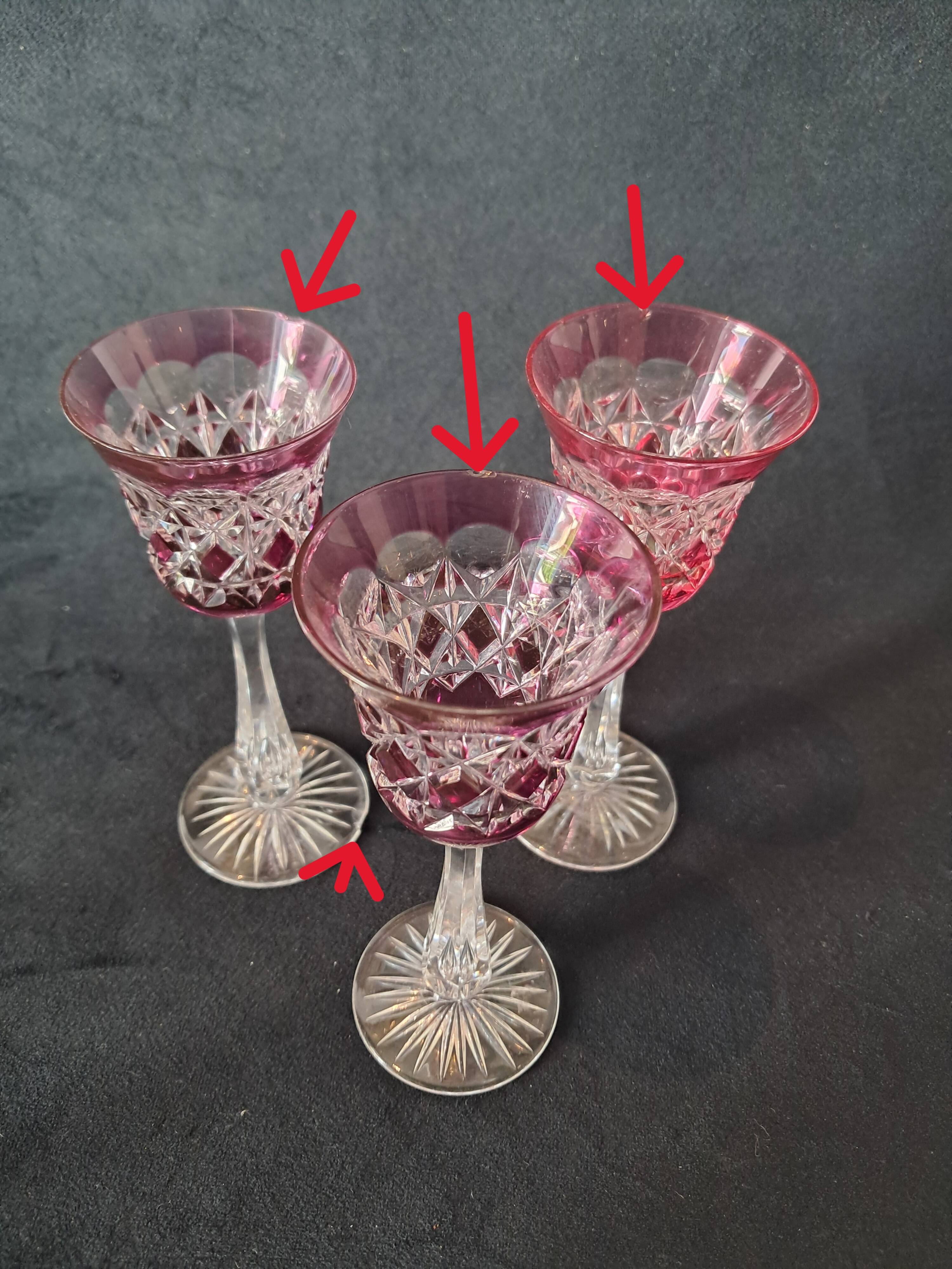 Cut glass shot glasses