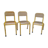 Lot de 3 chaises d'écolier