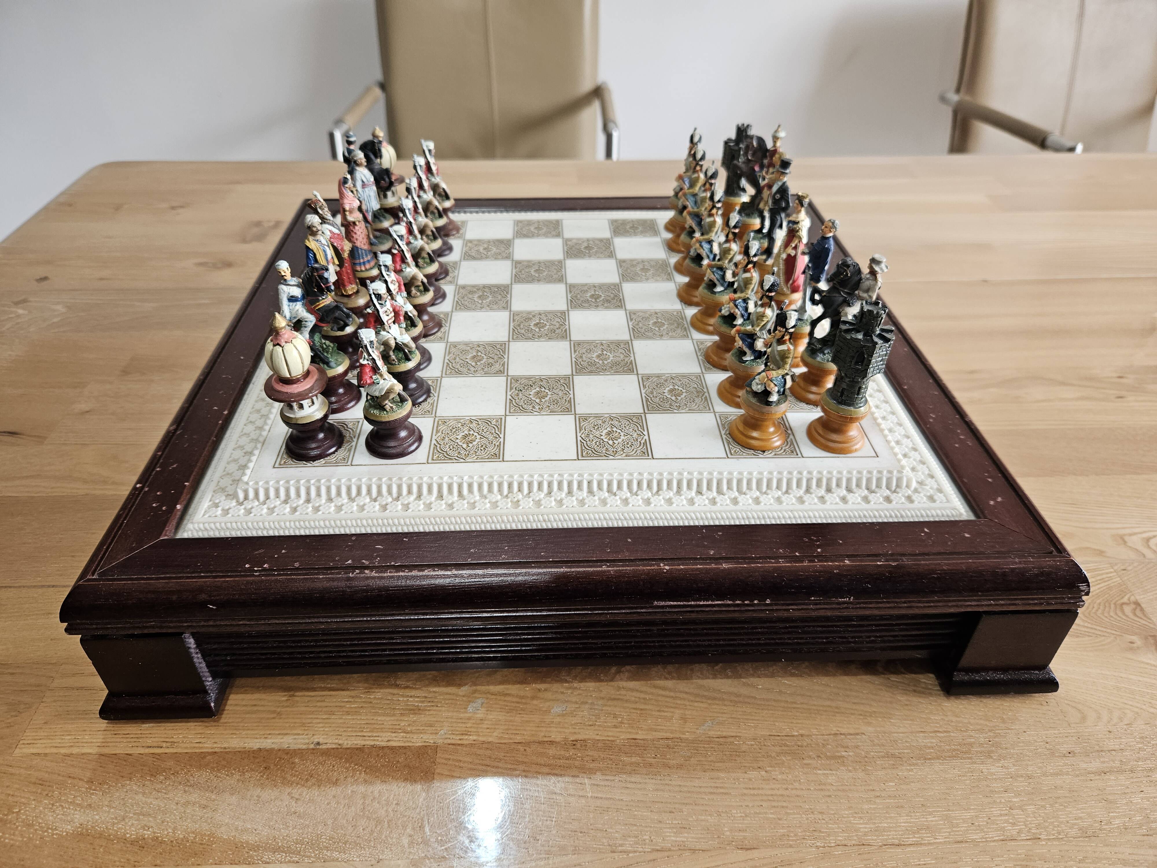 Franklin Mint Raj Collectible Chess Sets, 1970s.