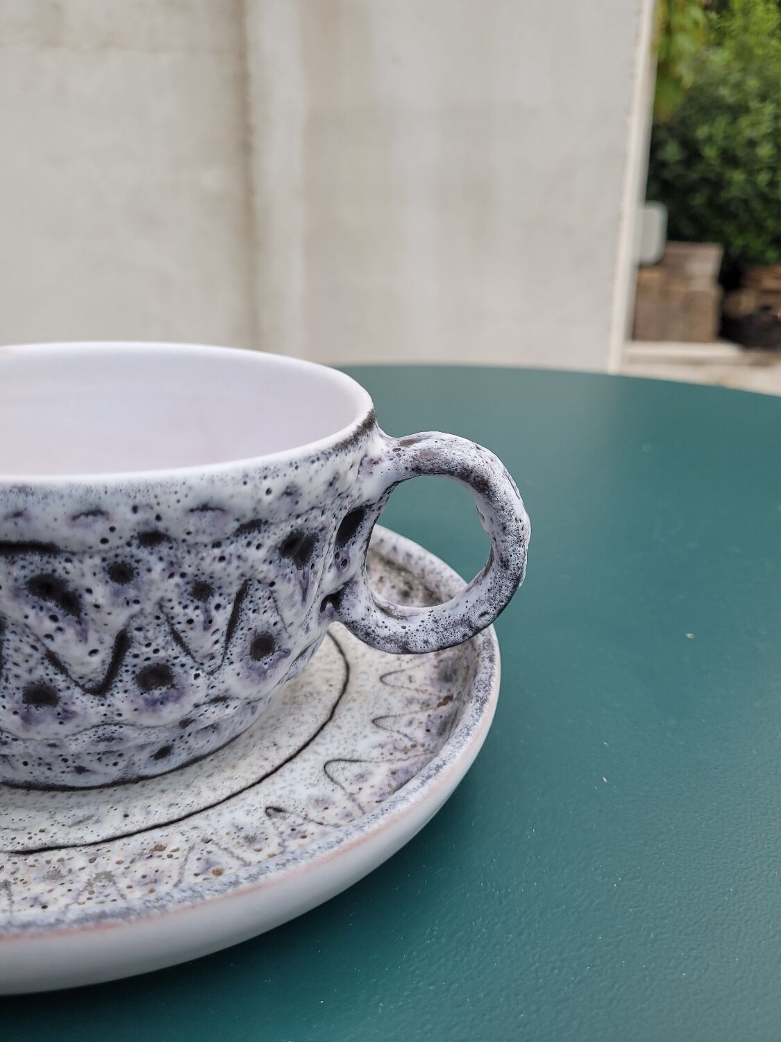 Ceramic coffee/tea service / 1 person - signed Jean Austruy