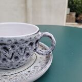 Ceramic coffee/tea service / 1 person - signed Jean Austruy