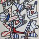 Screenprint after Jean Dubuffet framed under glass 25 cm by 31 cm