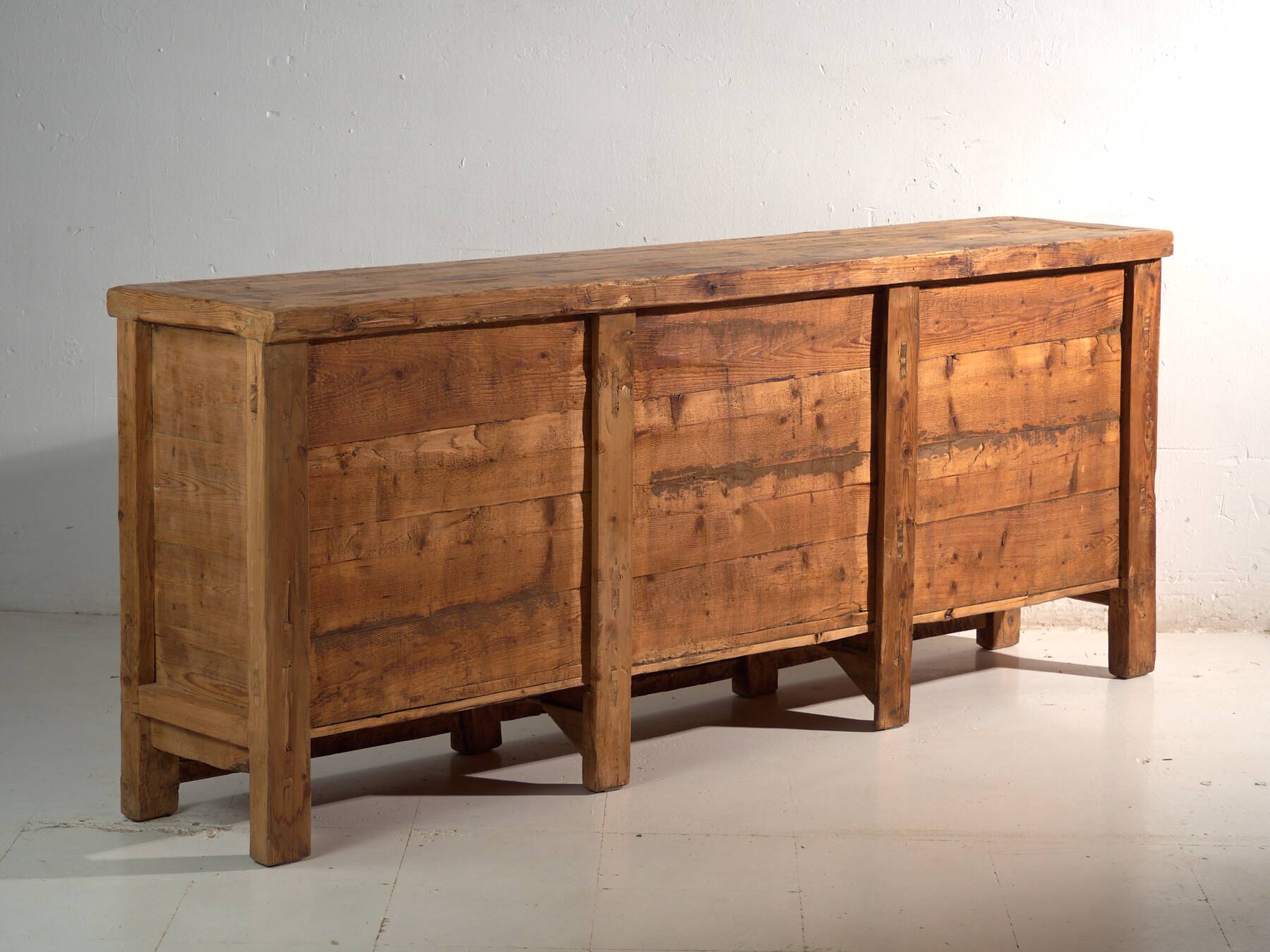 Antique wooden sideboard with three doors (circa 1920)