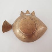Jacques lauterbach vintage bronze ashtray from the 1960s in the shape of a fish