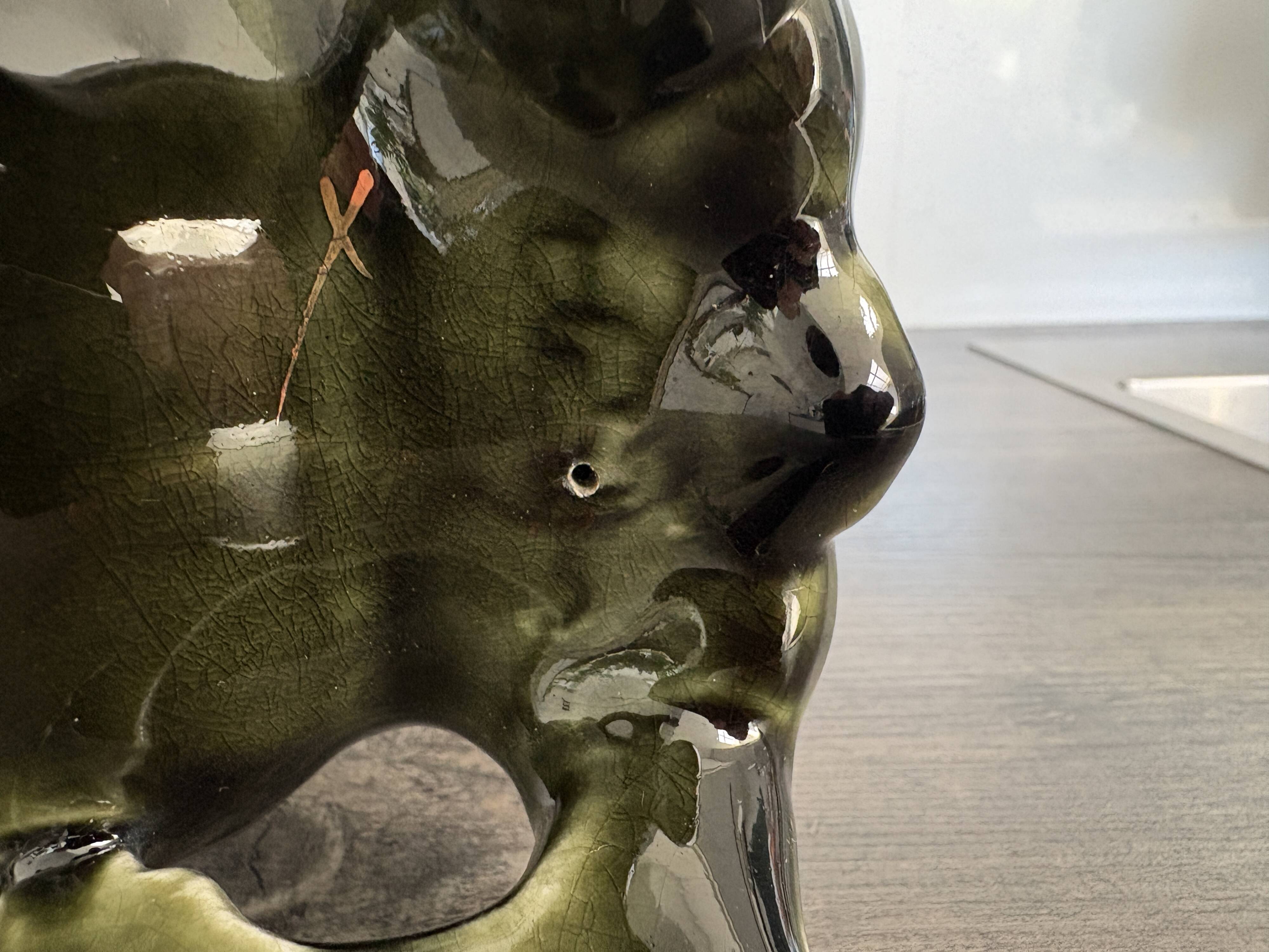 Antique glazed ceramic vase