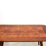 Oak wood coffee table with veneer inlay, 1960