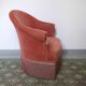 Armchair toad in velvet rose