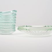 Citrine glass bowls Art Deco circa 1930