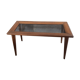 Table basse bois et métal perforé