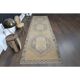 Vintage Handmade Orange Runner Rug Oushak Wool Runner 114x386