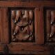 Carved solid wood bench-chest, 18th century