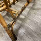 Vintage rattan bench 70