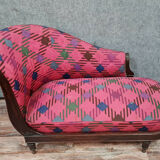 Napoleon iii era recamier bench in mahogany