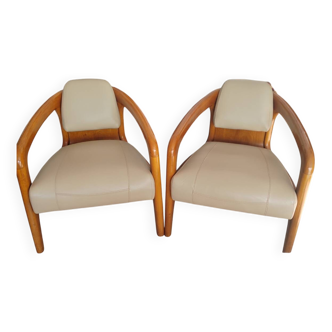 Paire de fauteuils style scandinave