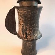 Italian brutalist lidded bronze jug by Lorenzo Burchiellaro, 1960s