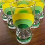 Series of 6 vintage Italy glasses