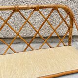 Vintage rattan wall shelf