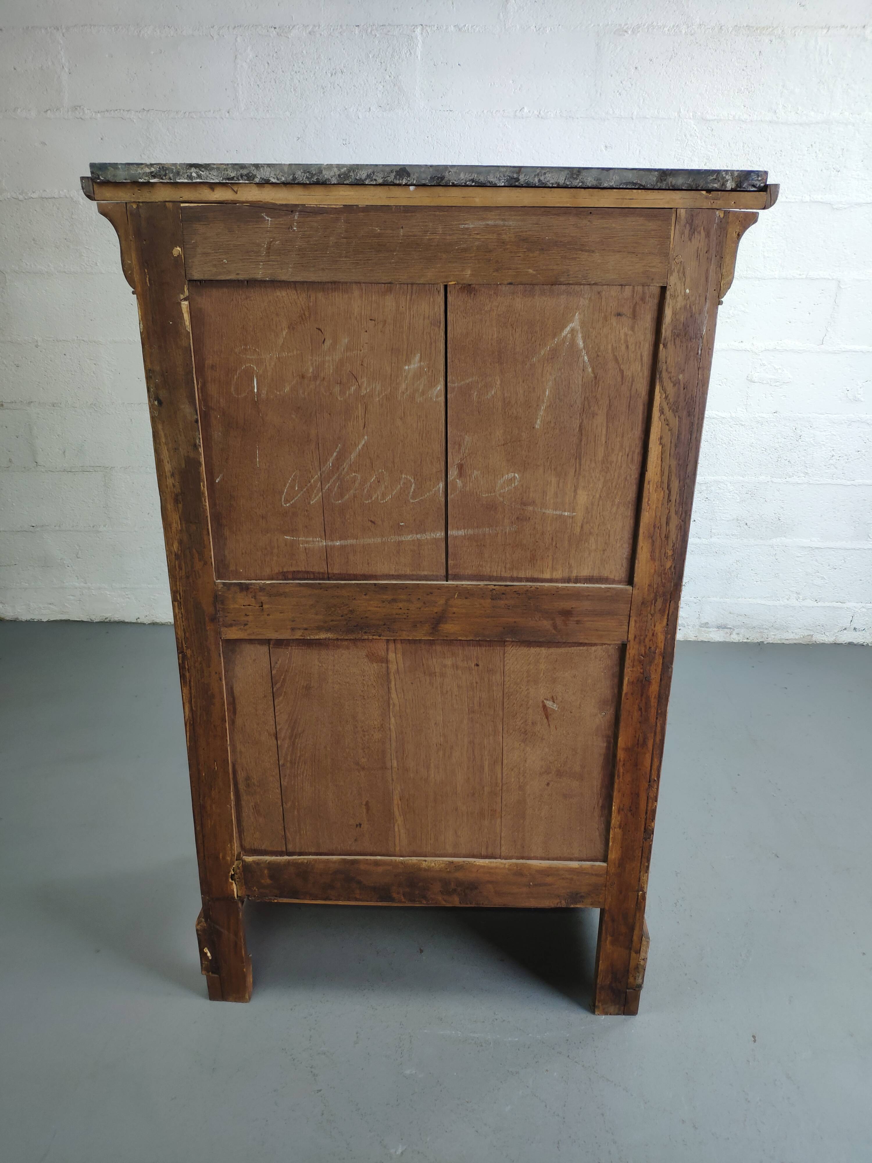Secretary style Louis Philippe in walnut bramble